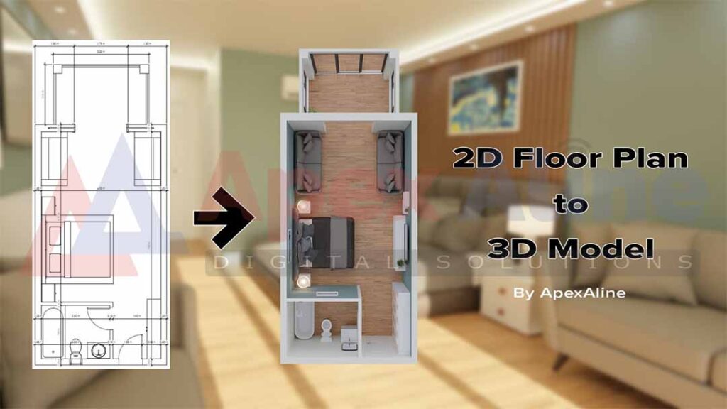 2D Floor Plan To 3D Model By Apex Aline